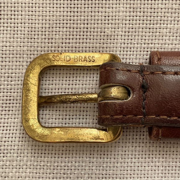 Gail Labelle Inc Brown Leather Medium Belt Size M - Picture 4 of 14